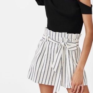 Zara High Waist Tie Shorts